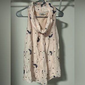 Butterfly Print Pink Tank Top